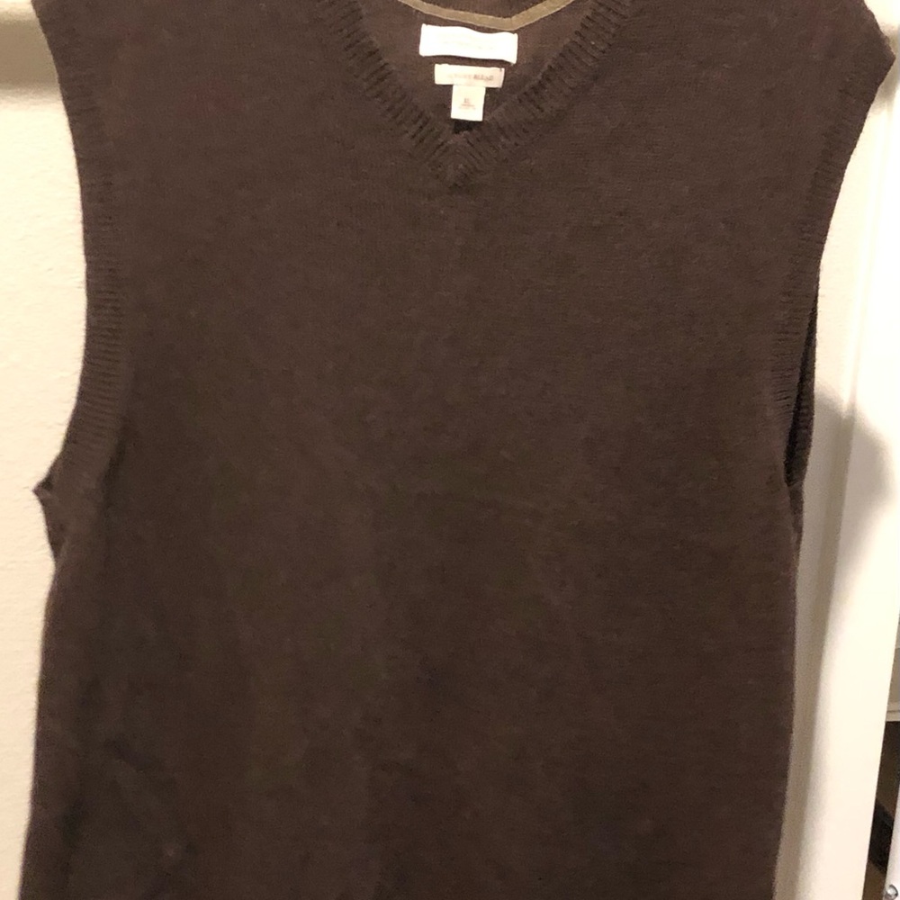Banana Republic Brown Sleeveless V-Neck Sweater